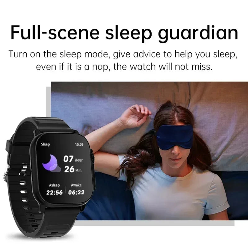 Noxwear - LAXASFIT Smart Watch Bluetooth Talk Smartwatch Message Alert Heart Rate Monitor Sports Watch for Android IOS Men Women