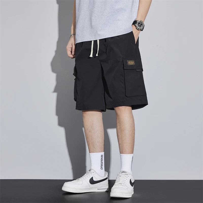 Noxwear - Summer Men's Cargo Shorts Casual Baggy Multi-Pockets Streetwear Shorts Male Fashion Loose Overalls Shorts Male Plus Size
