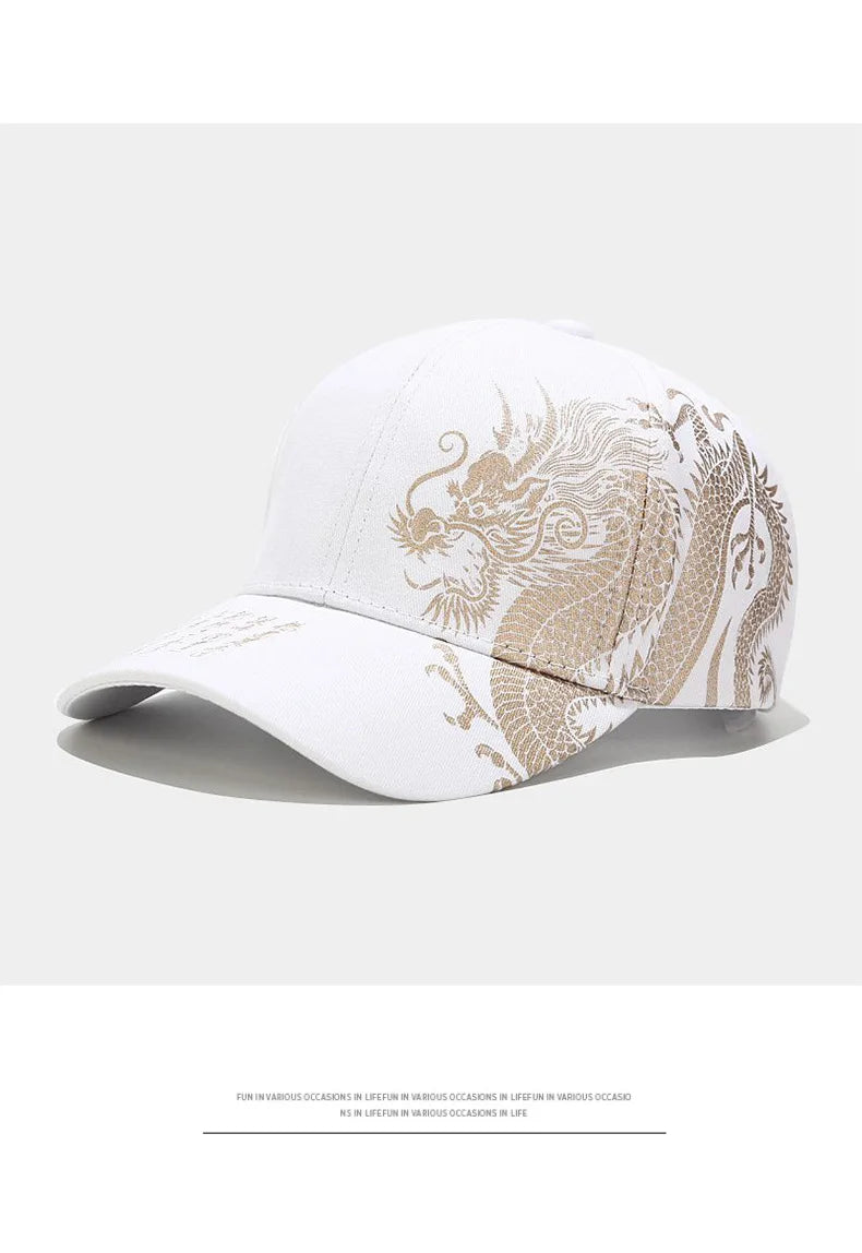 Noxwear - Chinese Style Dragon Pattern Baseball Hat For Men And Women, Versatile National Tide Cap, Hip Hop Hip Hop Skateboarding, Cool
