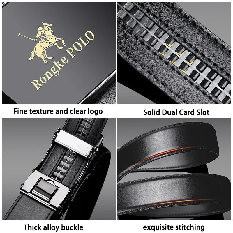 Noxwear - Men Belt Automatic Buckle Belt Fashion Alloy Belts Genune Leather Luxury Belts for Men Business Luxury Designer Clothes