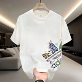 Noxwear - Summer New Casual Men's and Women's Printed Short-sleeved Cotton T-shirt Loose and Versatile Fashion Half-sleeved Casual Wear