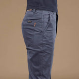 Noxwear - 2025 Summer Thin Cotton Men's Casual Pants Trendy Versatile Elastic Light Business Trousers Work Formal Slim Straight Pants