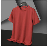 Noxwear - New Summer Waffle Round Neck Short Sleeved T-shirt for Men's Short Sleeved Top