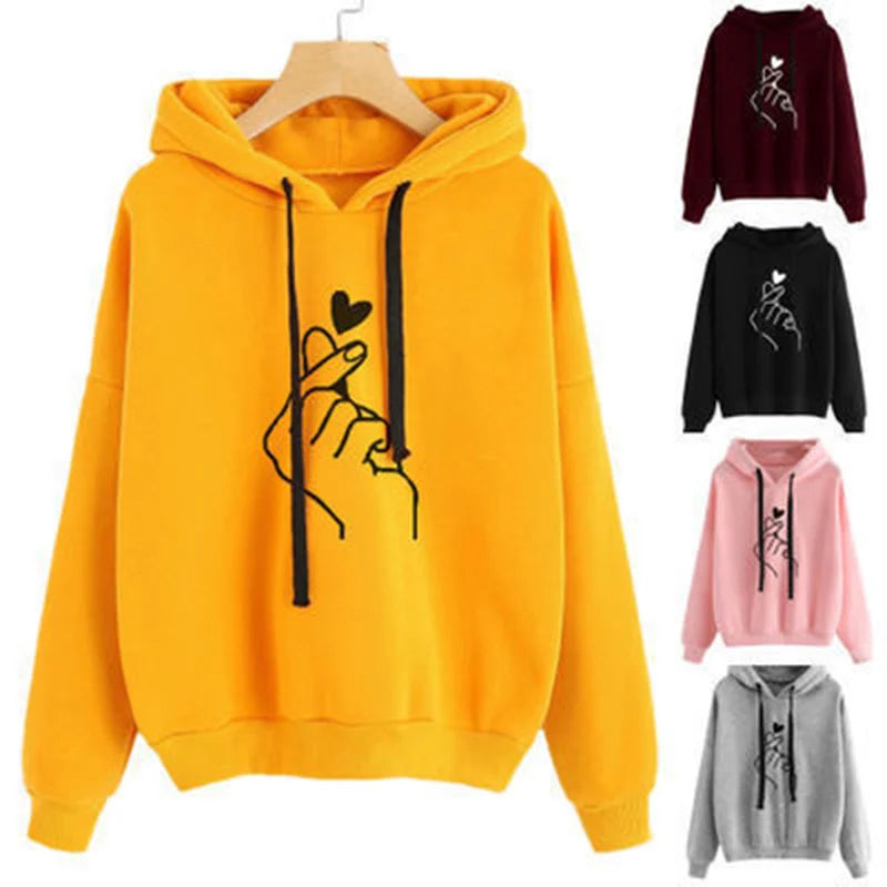 Noxwear - Finger Heart Fleece Hoodie