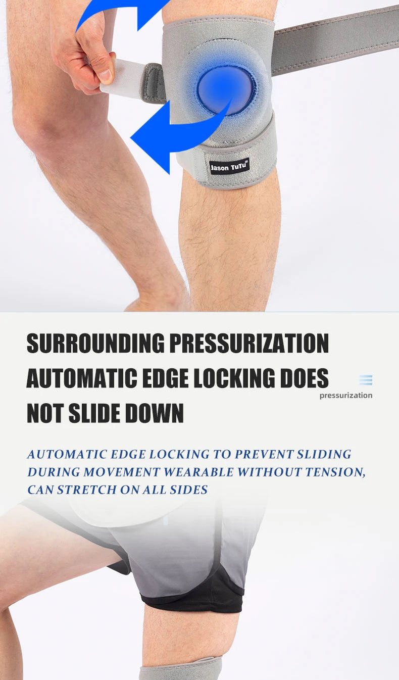 Noxwear - JASONTUTU 1PCS Breathable Four Spring Knee Support Brace Kneepad Adjustable Patella Knee Pads Safety