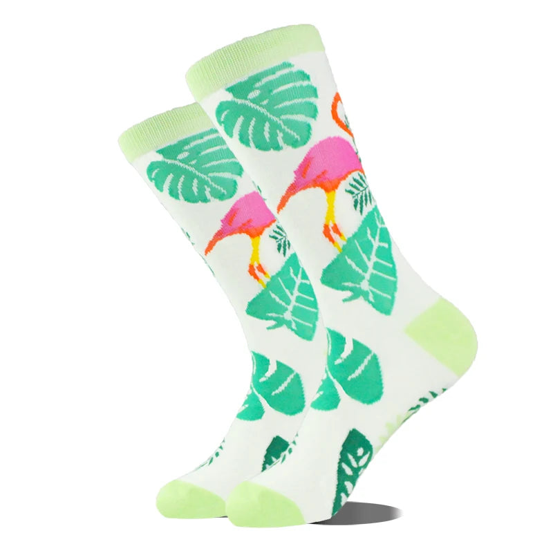 Noxwear - Cotton Happy Funny Socks Men Alien Planet Shark Crazy Design Sokken Unisex Novelty Dinosaur Crew Skateboard Calcetines Hombre