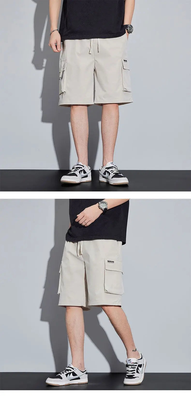 Noxwear - Summer Men's Cargo Shorts Casual Baggy Multi-Pockets Streetwear Shorts Male Fashion Loose Overalls Shorts Male Plus Size