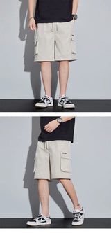 Noxwear - Summer Men's Cargo Shorts Casual Baggy Multi-Pockets Streetwear Shorts Male Fashion Loose Overalls Shorts Male Plus Size