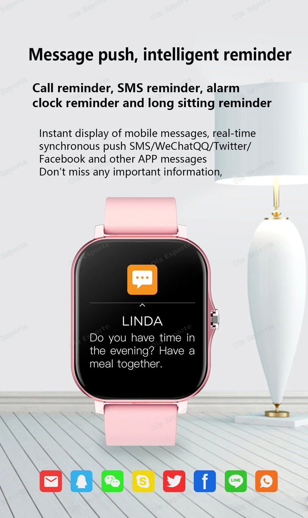 Noxwear - New Smart Watch 2.01 Inch HD Display Answer Make Call Message Preview Sport Modes smartwatch DIY Dial Weather Forecast Men Women
