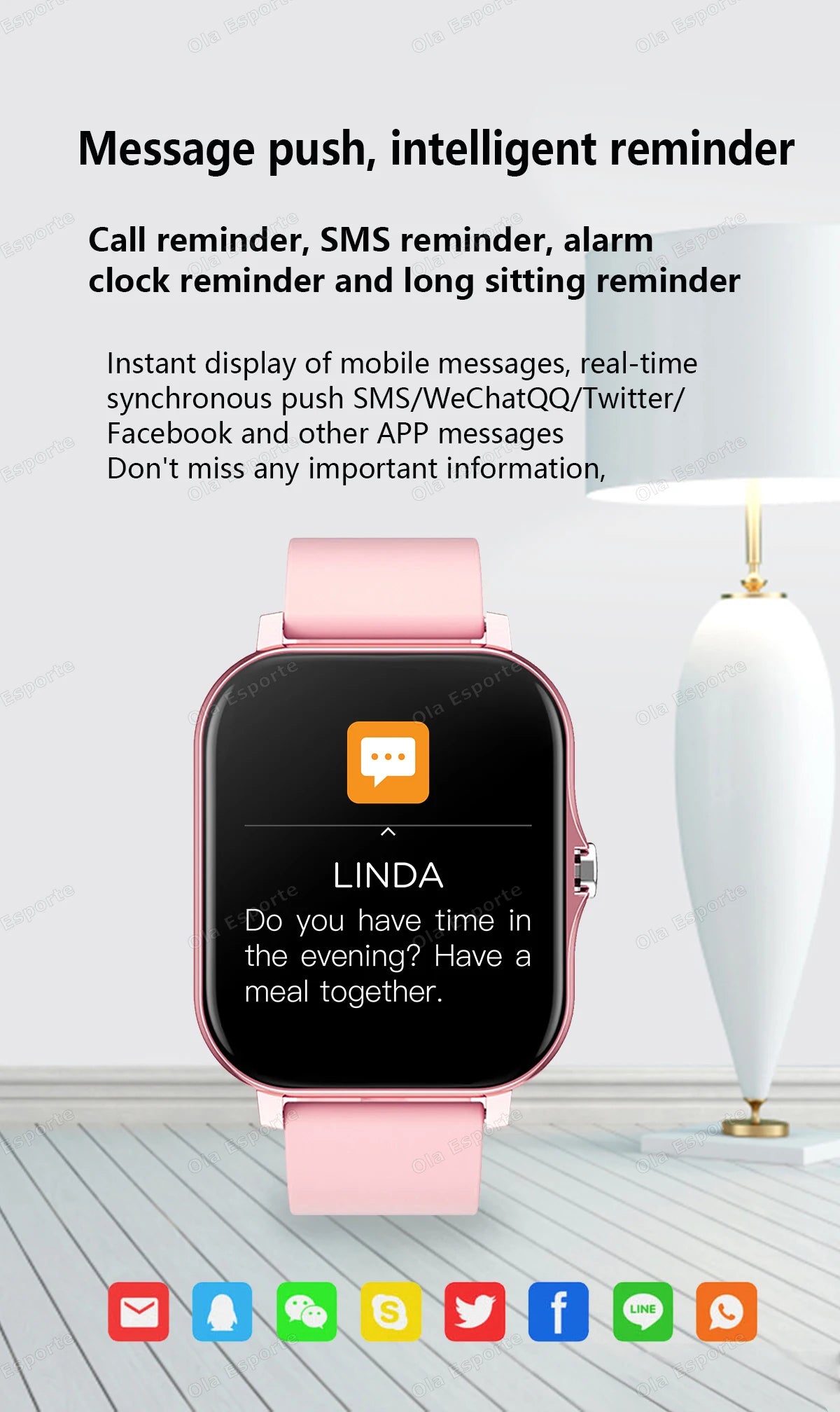 Noxwear - New Smart Watch 2.01 Inch HD Display Answer Make Call Message Preview Sport Modes smartwatch DIY Dial Weather Forecast Men Women