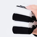 Noxwear - 5/10/20 Pairs Neutral Solid Color Round Neck Socks Spring Autumn Sweat Absorbing Breathable Comfortable All-season Sports Socks