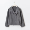Noxwear Stand Collar Women Winter Woolen Coats 2025 Autumn Single Breasted Loose Female Long Sleeve Jacket Office Lady Street Short Coat