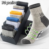 Noxwear - 10/5/3pairs Breathable Con Sports Stockings Men Bamboo Fiber Autumn and Winter Men Socks Sweat Absorption Deodorant.