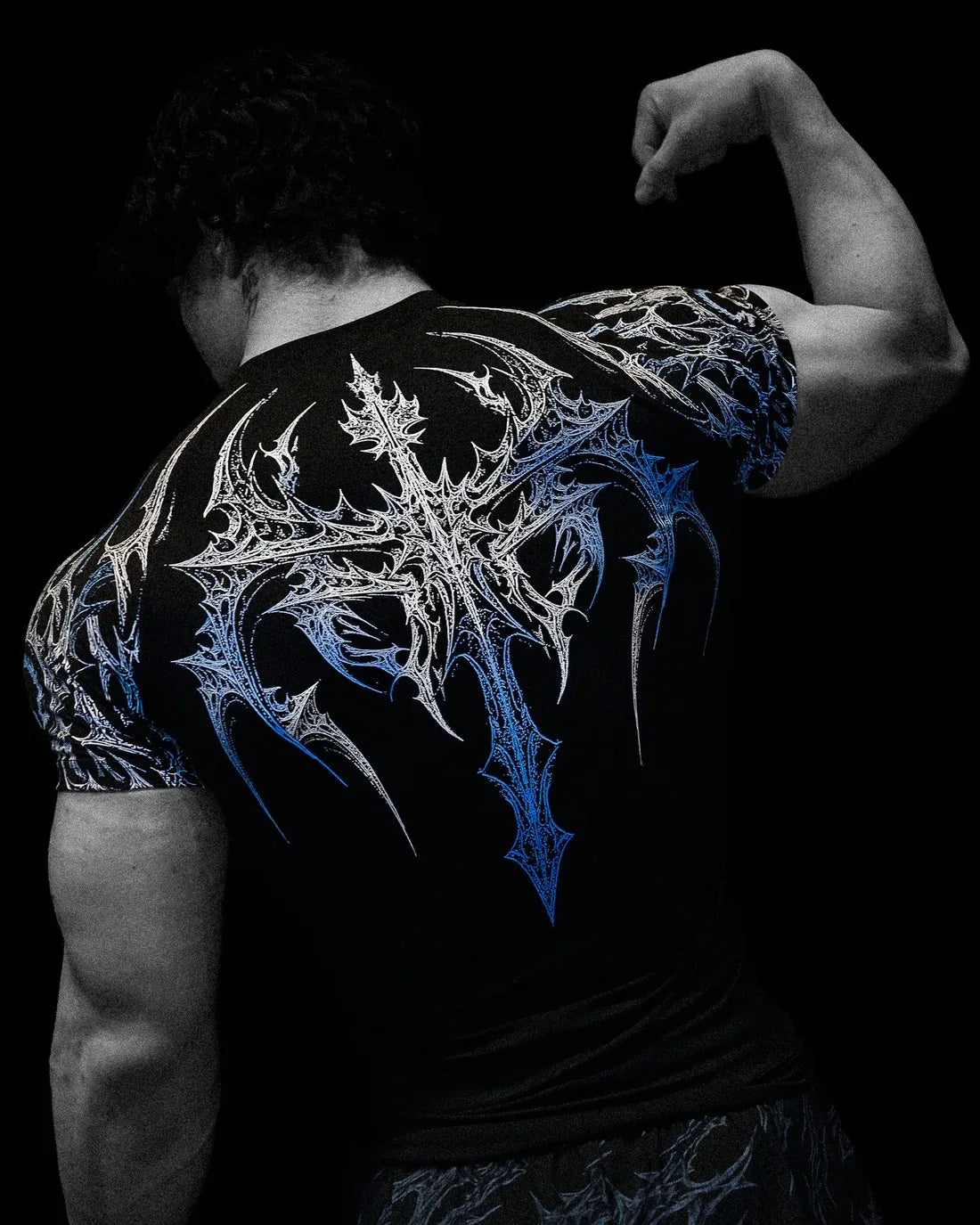 Noxwear - GYM T-shirt Men's Dark Gothic Print Muscle Tee  High Elasticity And Quick Drying Exercise For Bodybuilding Training 2025 Summer