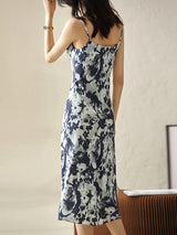 Noxwear SENTUBILA Midi Print Slip Dresses Women 2026 Spring Summer Korean Fashion Sundress Elegant Lady Slim Camisole Dress 121L40493