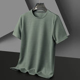 Noxwear - New Summer Waffle Round Neck Short Sleeved T-shirt for Men's Short Sleeved Top