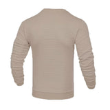 Noxwear - Men's coat fashion small check Waffle youth round neck jacquard check hoodie
