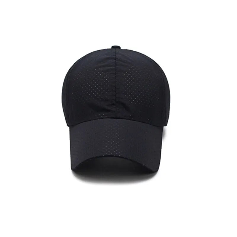 Noxwear - Hat Men Spring Summer Solid Color Mesh Cap Baseball Cap Women Autumn Korean Edition Sunscreen Hat Mesh Breathable Peaked Cap
