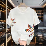Noxwear - Summer New Casual Men's and Women's Printed Short-sleeved Cotton T-shirt Loose and Versatile Fashion Half-sleeved Casual Wear