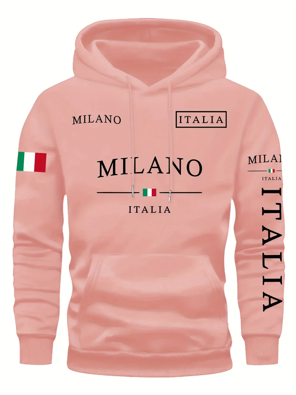 Noxwear - ITALIA MILANO Men Women Hoodie Outdoor Street Casual Sports Vacation Trend Spring Autumn Winter Couple Sweatshirt Top Clothing