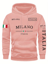 Noxwear - ITALIA MILANO Men Women Hoodie Outdoor Street Casual Sports Vacation Trend Spring Autumn Winter Couple Sweatshirt Top Clothing