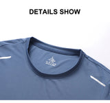 Noxwear - CHRLCK Men's Running Quick Drying T-shirts Breathable Hiking Fishing Tees Soft Elasticity Outdoor Sports Short Shirt Summer