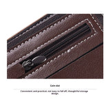 Noxwear - New Style Multi Card Slot Leather Wallet for Men Hand Woven Fashion Simple Ultra Thin Coin Purse