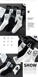 Noxwear - 10 pairs of men's sports socks, casual, breathable, and versatile. Ghost face graffiti personalized socks