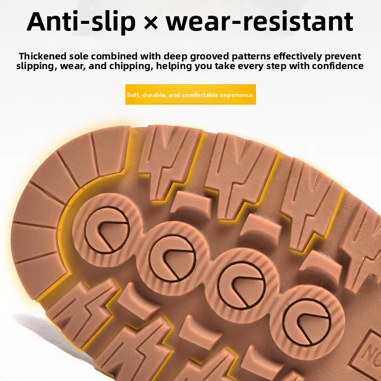 Noxwear - Steel toe cap boots waterproof non-slip work shoes for men women anti smash anti puncture leather construction site safety shoes