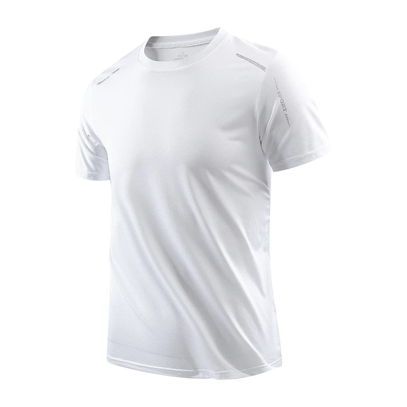Noxwear - CHRLCK Men's Running Quick Drying T-shirts Breathable Hiking Fishing Tees Soft Elasticity Outdoor Sports Short Shirt Summer