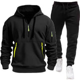 Noxwear-Sweatshirt set for autumn and winter outdoor sports and fitness trend hooded sweatshirt casual pants set