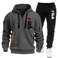 Noxwear-Two sets of 2025 new fashionable men's sportswear, a zippered hooded sweatshirt and sweatpants, for casual fitness and jogging
