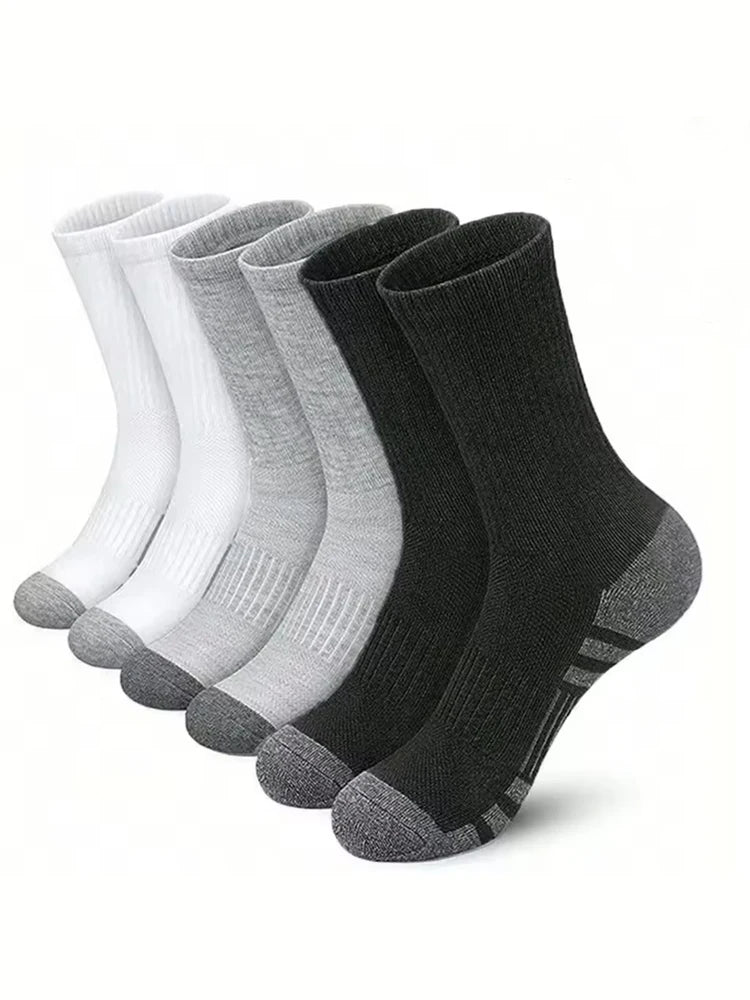 Noxwear - 12Pairs Men's Outdoor Gym Socks High Quality Comfortable Soft Ground-Gripping Football Large Size New Style