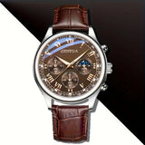 Noxwear - GENEVA High Quality Men's Luxury Belt Fashion Quartz Watch Men Round Business Student Sport Waterproof Glow Clock
