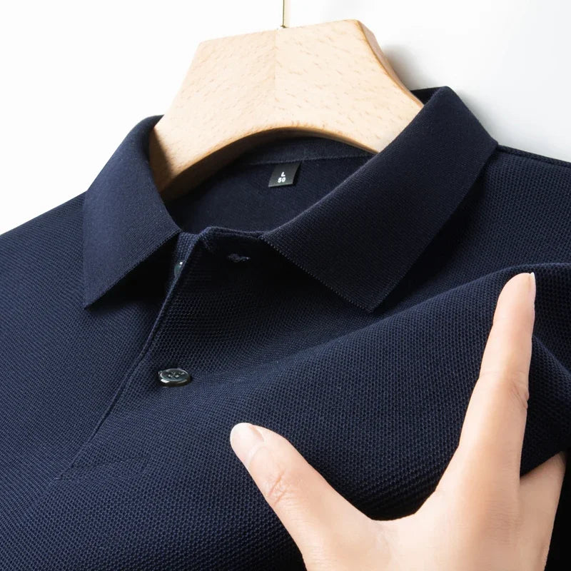 Noxwear - Men's 100% Cotton Polo Shirt - Summer Casual Breathable Tee,19 Colors,Ideal for Golf and Sports,Business Casual,Silk-Like Finish