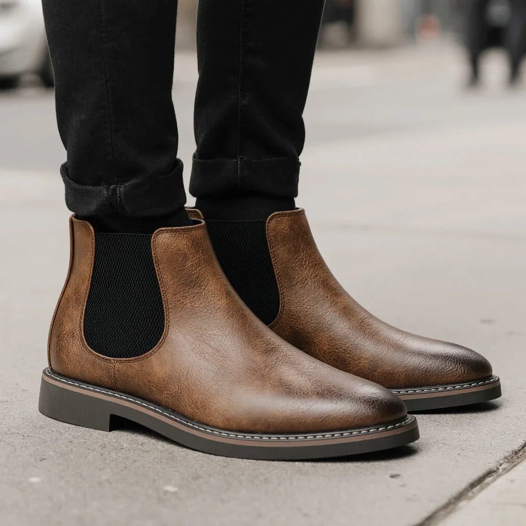 Noxwear - 2026 Men Chelsea Boots Ankle Boots For Men Retro Comfortable Brand Retro Fashion