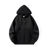 Noxwear - Men's Casual Thicken Hoodies Autumn Winter Long Sleeve Pullover Fashion Loose Solid Color Sweatshirt Spring Warm Outdoor Hoody
