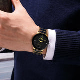 Noxwear - hot sale black dial steel quartz men business watch