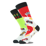 Noxwear - Cotton Happy Funny Socks Men Alien Planet Shark Crazy Design Sokken Unisex Novelty Dinosaur Crew Skateboard Calcetines Hombre