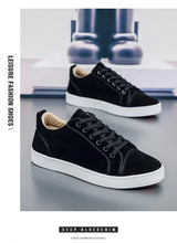 Noxwear - Autumn New Shoes for Men Suede Leather Casual Shoes Fashion Flat Skateboard Shoes Youth Cool Sneaker