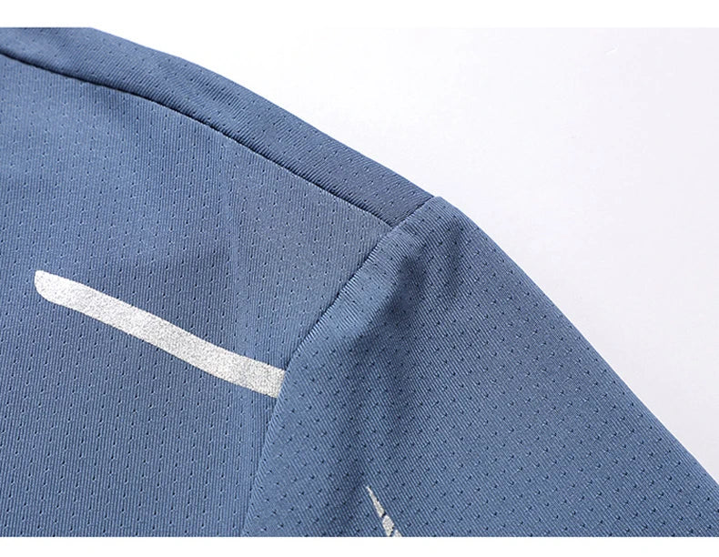 Noxwear - CHRLCK Men's Running Quick Drying T-shirts Breathable Hiking Fishing Tees Soft Elasticity Outdoor Sports Short Shirt Summer