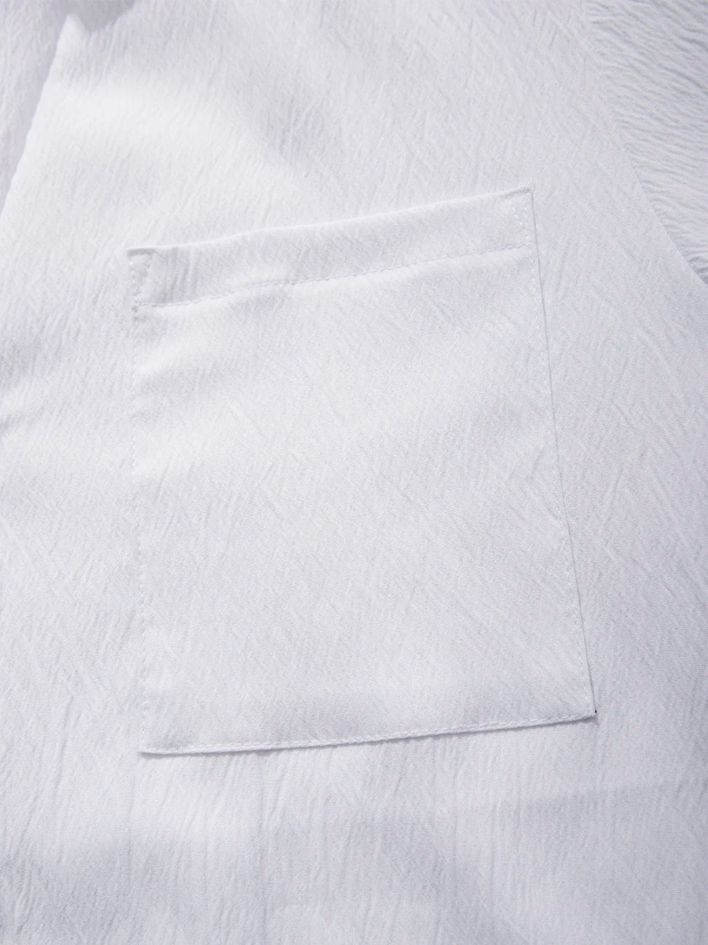 Noxwear - Men's Casual Button Down Shirts Short Sleeve Textured Summer Beach Shirt Cuban Vacation Shirts with Pocket S-XXXL