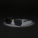 Noxwear - Rimless Sunglasses Rectangle Fashion Popular Women Men Shades Small Square Sun Glasses For Female Male Summer Traveling Oculos