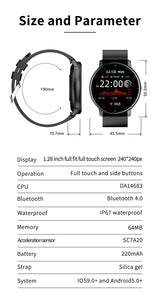 Noxwear - LIGE Smart Watch Women Men Full Touch Screen Bluetooth Call Smartwatch Waterproof Sports Fitness Tracker Watches for Android iOS