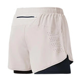 Noxwear - Men's Running Shorts Quick-drying Fitness Black Double Layer Shorts Men New Sport Workout Training Bodybuilding Short Pants