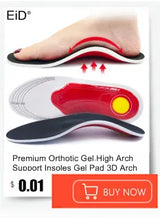 Noxwear - Premium Orthotic Gel Insoles Orthopedic Flat Foot Health Sole Pad For Shoes Insert Arch Support Pad For Plantar fasciitis Unisex
