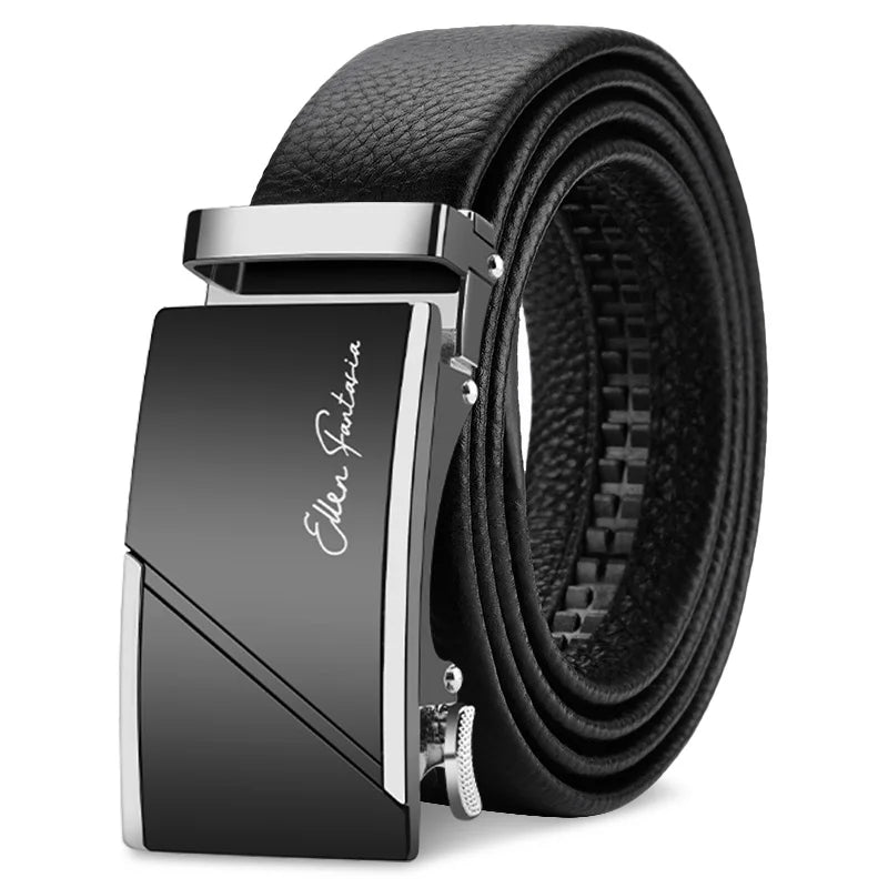 Noxwear - OYIFAN Men Belt Genuine Leather Belt for men Automatic belts Adjustable waistband Business belts 허리띠