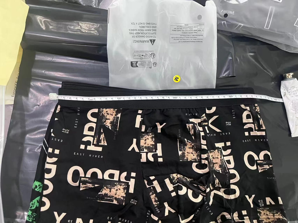 Noxwear - 4/10piece Men's European And American Size Printed Fashionable Underwear Comfortable Plus Size Boxer Shorts Casual Sports Shorts