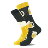 Noxwear - Cotton Happy Funny Socks Men Alien Planet Shark Crazy Design Sokken Unisex Novelty Dinosaur Crew Skateboard Calcetines Hombre