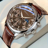 Noxwear - GENEVA High Quality Men's Luxury Belt Fashion Quartz Watch Men Round Business Student Sport Waterproof Glow Clock